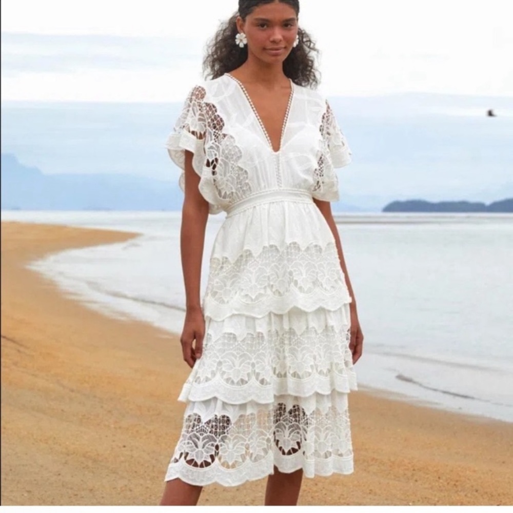 Farm Rio Richelier Tiered Dress - Picture 4 of 6